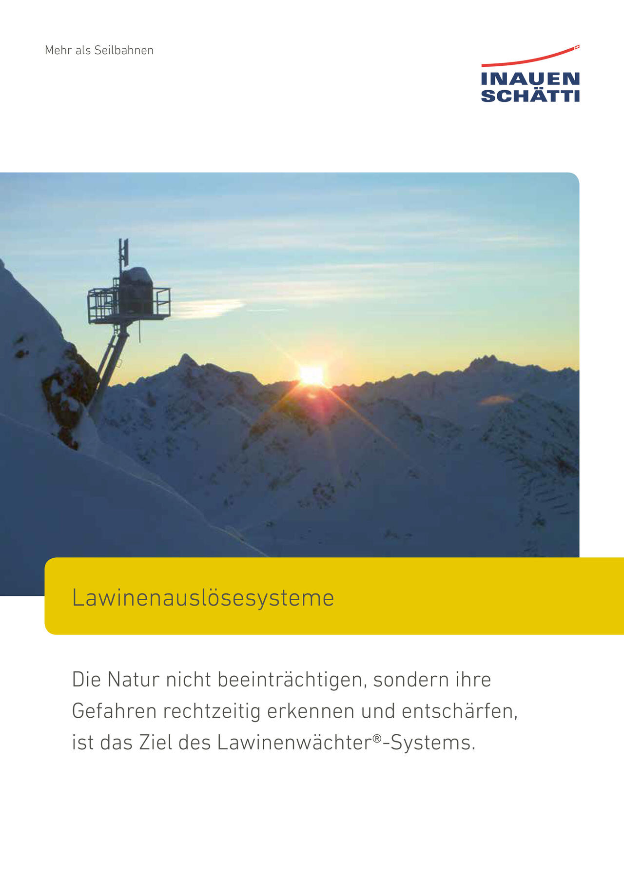 Broschüre Lawinenauslösesysteme