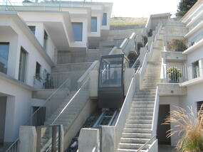 Inclined elevator La Scala terrace settlement, Galgenen
