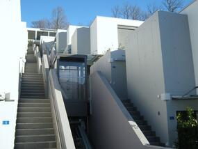 Inclined elevator access to the Residenza al Ronco, Cadempino