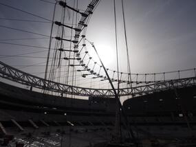 Rope assembly roofing, soccer stadium La Peineta, Madrid