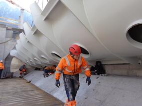 Steel water construction power plant Seidendruckerei Mitlödi