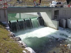 Steel water construction Laubeggfall power plant